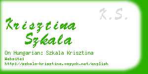 krisztina szkala business card